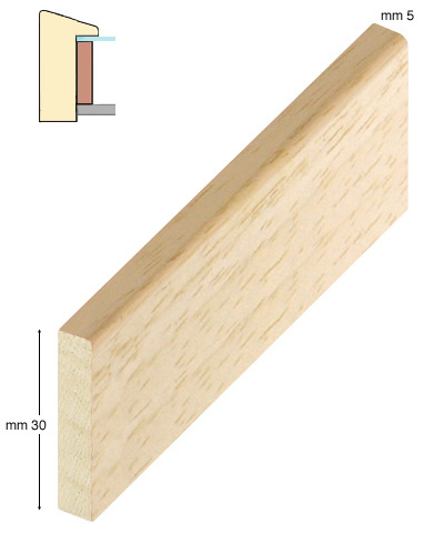 Abstandleiste Ayous rohes Holz 5x30 mm - D30G