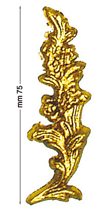 Verzierungen aus biegbarem Kunststoff vergoldet 75 mm