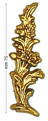 Verzierungen aus biegbarem Kunststoff vergoldet 75 mm
