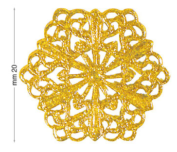 Verzierung aus Messing Rosette - Durchmesser 20 mm