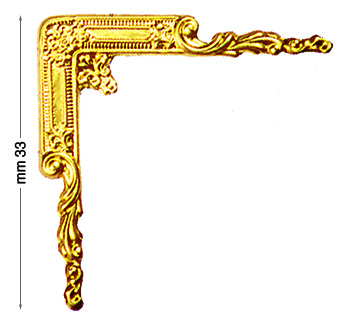 Eckverzierung aus Messing - Seitenlänge 33 mm