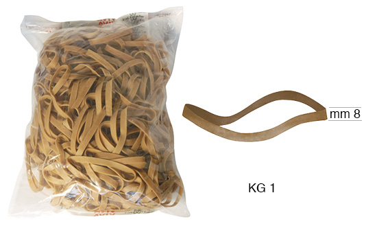 Gummispannringe Durchmesser 12 cm - Packung zu 1 Kg