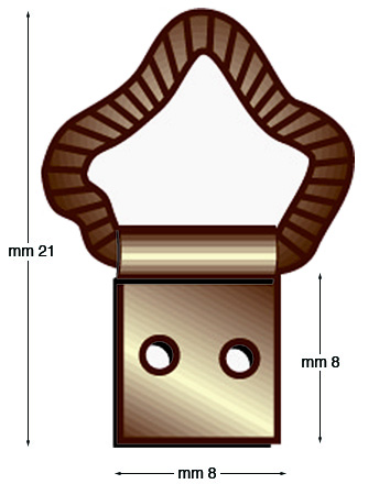 Bronzene Zieraufhänger Basis 8 mm Packung zu 200