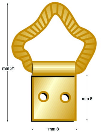 Vermessingte Zieraufhänger Basis 8 mm Packung zu 1000