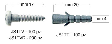 Schrauben für Bilderschiene 