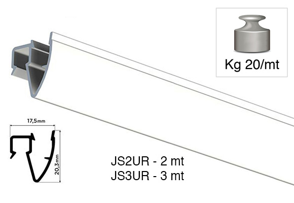 Aluminium-Bilderschiene Up Rail zu 3 m