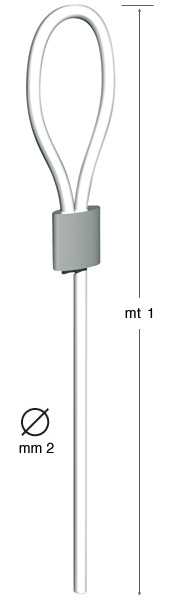 Perlonseil mit Schlinge - Durchmesser 2 mm - 1 m