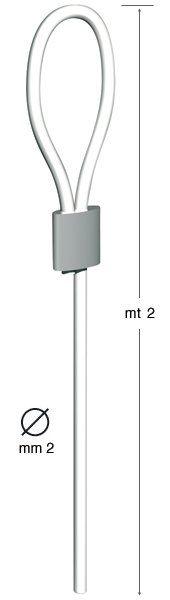 Perlonseil mit Schlinge - Durchmesser 2 mm - 2 m
