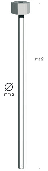 Perlonseil Durchmesser 2 mm mit Sechseckwürfel - 2 m