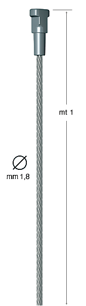 Stahlseil Durchmesser 1,8 mm mit Twister-Block - 1 m