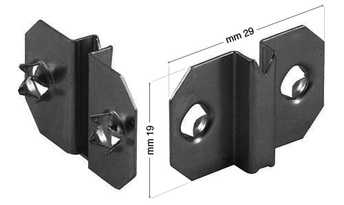 Zweilöchige schwarze Plättchen für Curl Up - 500 Stück