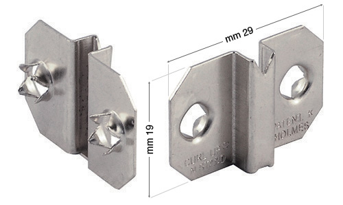 Zweilöchige vernickelte Plättchen für Curl Up - 100 Stück - KK4C