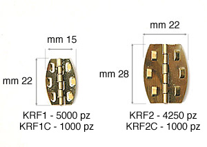 Scharniere für Einfassungen 22x28 cm - Packg. zu 1000