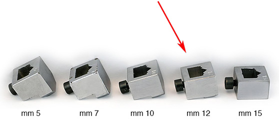 Einsatz zu 12 mm für Klammern für Minigraf Heftmaschinen