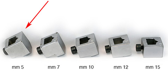 Einsatz zu 5 mm für Klammern für Minigraf Heftmaschinen