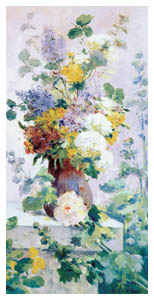 Poster: Cauchois: Hollyhocks - cm 20x36