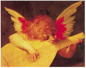 Poster: Fiorentino: Putto Musicante - 116x97 cm