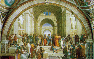 Poster auf Keilrahmen: Raffaello: Scuola di A. 141x100