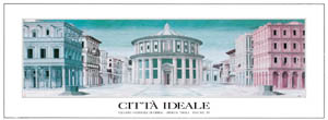 Poster leinwandkaschiert: unbek.: Città Ideale  39x140