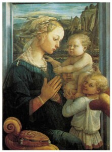 Poster: Lippi: Madonna col Bambino - 50x70 cm