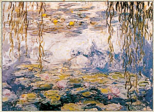 Poster auf Keilrahmen: Monet: Ninfee 121x88 cm