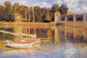 Poster auf Keilrahmen: Monet: Ponte di Argent. 120x90