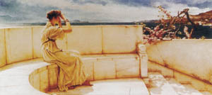 Poster auf Keilrahmen: Alma-Tadema: Expectations 140x65
