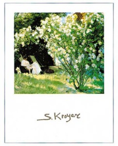 Poster auf Keilrahmen: Kroyer: Rosen Garten 120x90