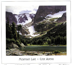 Poster: Aspevig: Mountain Lake - 68x78 cm