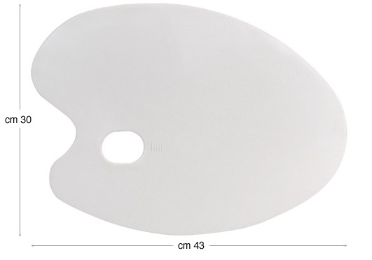 Ovale Malpaletten aus Kunststoff - 30x43 cm