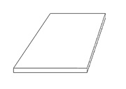 Platte zum Einbrennen 45x45 cm Stärke 1,4 mm