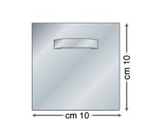 Selbstklebende Zinkplatte für schwere Spiegel - 10x10 cm