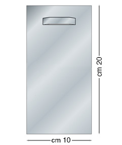 Selbstklebende Zinkplatte für schwere Spiegel -  10x20 cm