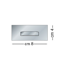 Selbstklebende Zinkplatte für schwere Spiegel - 4x8 cm