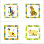 Serie von 3 Drucken: Tierbabys 30x30 cm