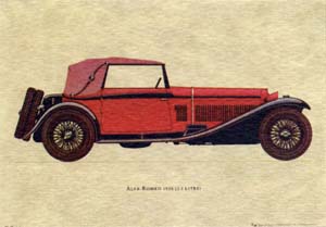 Drucke: Oldtimer: Alfa Romeo - cm 35x25