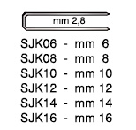 Klammern Typ SJK - 8 mm - Packung zu 20.000 Stück