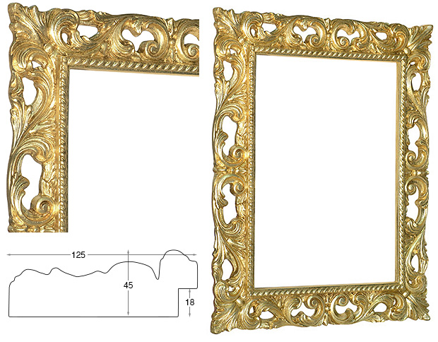 Spiegelrahmen Gold 60x80 cm