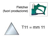 Dreikantecken 11 mm - Packung zu 2700 Stück