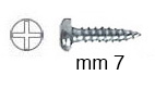 Verzinkte Schrauben walziger Kopf 2,9x7 mm -  Pack. 2000 St