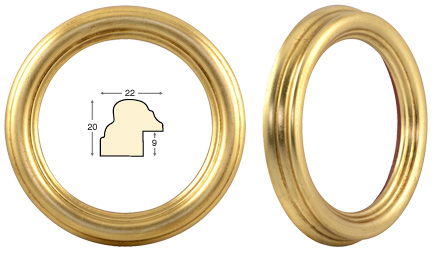 Runde Rahmen Gold Durchmesser 12 cm