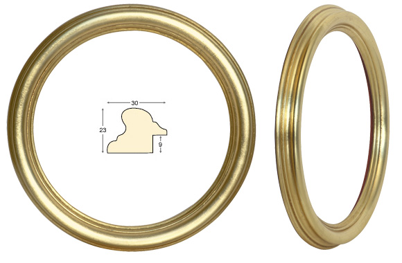 Runde Rahmen Gold Durchmesser 20 cm