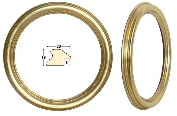 Runde Rahmen Gold Durchmesser 20 cm