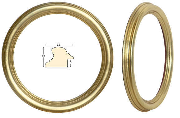 Runde Rahmen Gold Durchmesser 24 cm