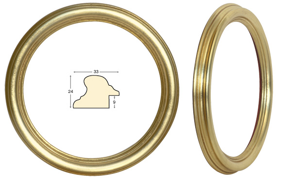 Runde Rahmen Gold Durchmesser 30 cm