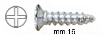 Verzinkte Schrauben Hohlkopf 3,9x16 mm - Pack. 100 St.