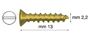 Schrauben verm. Eisen Senkkopf 2,2x13 mm - Pack. 200 St.