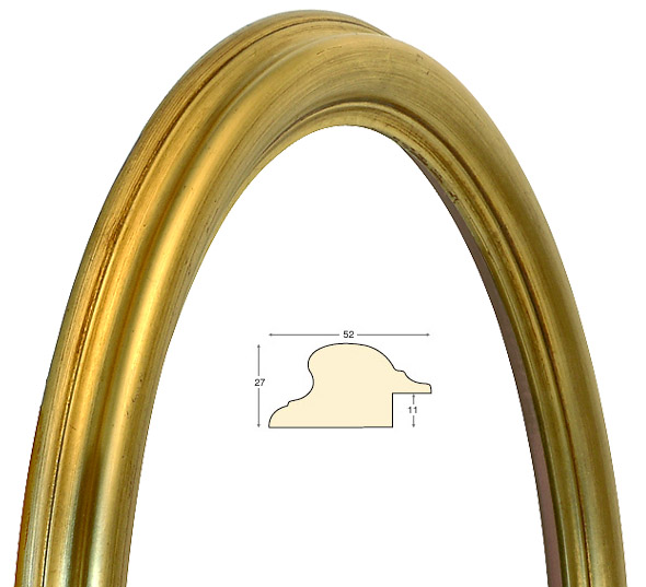 Ovalrahmen Gold 40x50 cm