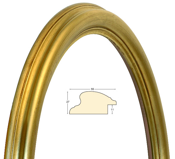 Ovalrahmen Gold 60x80cm