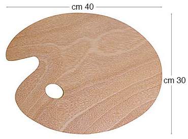 Ovale Malpaletten aus Holz - Stärke 3 mm - 30x40 cm